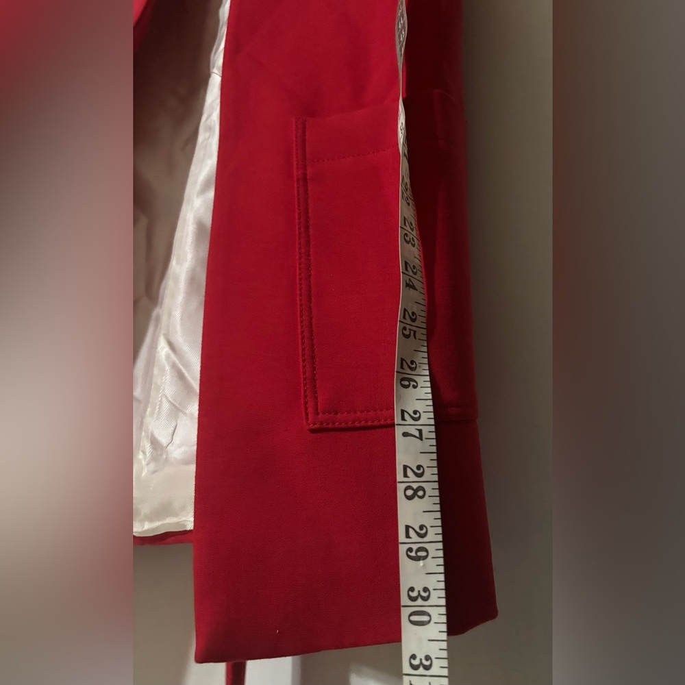 Zara Vibrant Red Open Front Vest - Picture 5 of 11